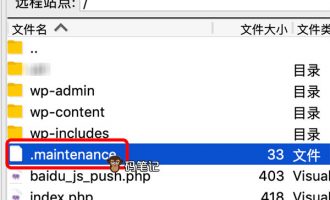 WordPress“正在执行例行维护，请一分钟后回来”解决方法